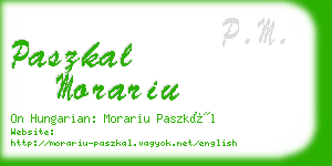 paszkal morariu business card